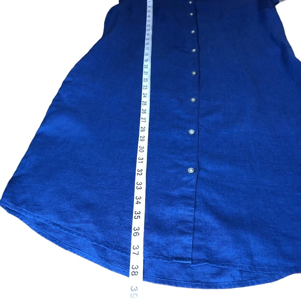 UNTUCKit Nancy Linen Dress Size 4 Navy Blue Minimalist Neutral Natural Fibers - Picture 8 of 8